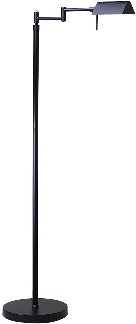 O’Bright Dimmable LED Pharmacy Floor Lamp, 12W LED, Full Range Dimming, 360 Degree Swing Arms, Adjustable Heights, Standing Lamp for Reading, Sewing, and Craft, ETL Listed, Antique Brass (Gold)