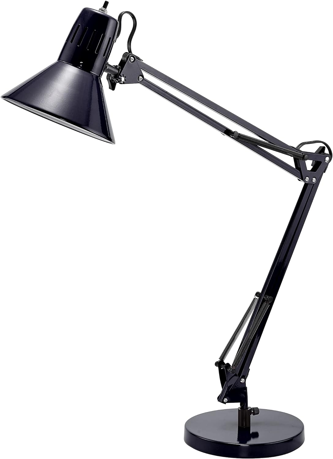 Bostitch Office VLF100F Swing Arm Metal Floor Lamp, 72" Tall with Multi-Joint Adjustment, Includes Replaceable LED Bulb (VLF), Black