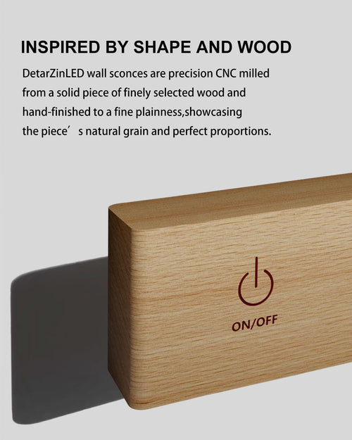 Battery Operated Wall Sconces Set of 2,Rechargeable Wall Lights Wood,Stick On Wall Lights for Bedroom,Wall Mounted Bedside Reading Lamps Dimmable,Battery Powered Wall Lamp for Bedroom